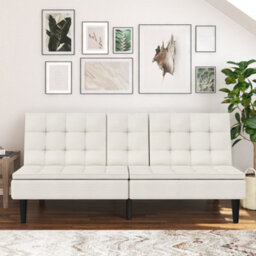 Dorel Maine Futon 2 Seaters In Cream Corduroy