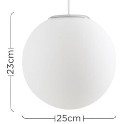 Valuelights Metropolis Silver Globe Ceiling Pendant Shade And E27 Gls Led 6W Warm White 3000K Bulb - thumbnail 7