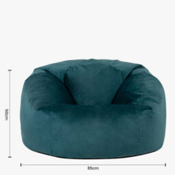 icon Kingston Classic Velvet Bean Bag Chair & Pouffe Teal Green Bean Bag Chair - thumbnail 8