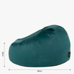 icon Kingston Classic Velvet Bean Bag Chair & Pouffe Teal Green Bean Bag Chair - thumbnail 9