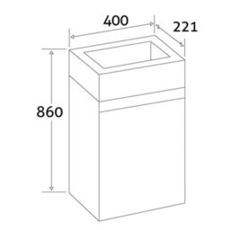 Plum&clay Condense Gloss White  Floor Standing Cloakroom Vanity Unit (W)390mm - thumbnail 2