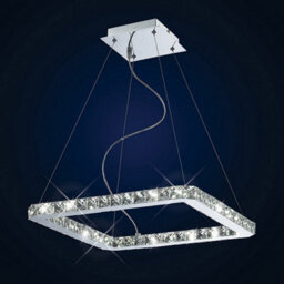 Luminosa Lighting Luminosa Galaxy Pendant Square Small 24W Led 6000K Polished Chrome/crystal - thumbnail 2