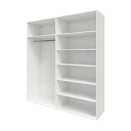 GoodHome Atomia White Particle Board Sliding Wardrobe (H)2250mm (W)2000mm (D)655mm - thumbnail 3