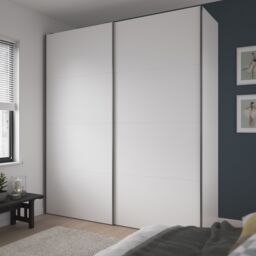 GoodHome Atomia White Particle Board Sliding Wardrobe (H)2250mm (W)2000mm (D)655mm - thumbnail 4