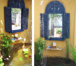 Fallen Fruits Blue Louvre Style Garden Wall Mirror - thumbnail 2