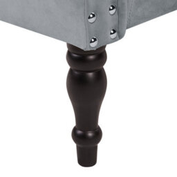 Beliani Left-Hand Chaise Longue Ivry Velvet Grey - thumbnail 9