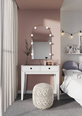 Arte Femii Hollywood Dressing Table (H)8400mm (W)920mm (D)400mm - Set Of Desk, Wall Mirror And Led Lighting - image 1