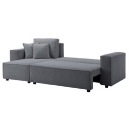 Artemis Home Hanna Reversible Corner Sofa With Sofa Bed - Dark Grey - thumbnail 4