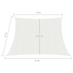 Berkfield Sunshade Sail 160 G/m2 White 3/4X2 M Hdpe - thumbnail 6