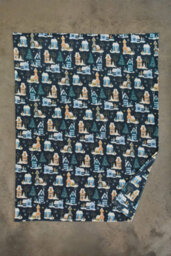 Deyongs Festive Village Fleece Throw 140X180Cm Soft Winter Blanket With Snowy House Print & Cosy Coral Fleece - thumbnail 2