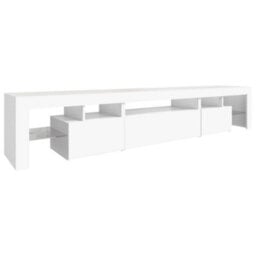 Berkfield Tv Cabinet With Led Lights White 215X36.5X40 Cm - thumbnail 7