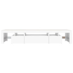 Berkfield Tv Cabinet With Led Lights White 215X36.5X40 Cm - thumbnail 9