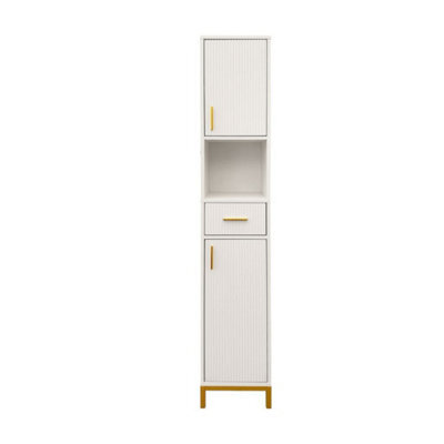 Hygrad Built to Survive Tall Freestanding Bathroom Storage Unit, Small Spaces Narrow Cabinet With Drawer - image 1