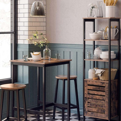 Songmics Table Square Tall Table Heavy-Duty Steel Frame, Easy Assembly Kitchen Living Room - Stools Not Included - image 1