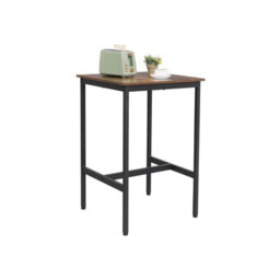 Songmics Table Square Tall Table Heavy-Duty Steel Frame, Easy Assembly Kitchen Living Room - Stools Not Included - thumbnail 2