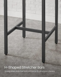Songmics Table Square Tall Table Heavy-Duty Steel Frame, Easy Assembly Kitchen Living Room - Stools Not Included - thumbnail 4