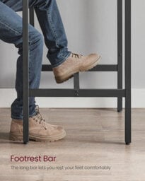 Songmics Table Square Tall Table Heavy-Duty Steel Frame, Easy Assembly Kitchen Living Room - Stools Not Included - thumbnail 5