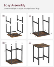 Songmics Table Square Tall Table Heavy-Duty Steel Frame, Easy Assembly Kitchen Living Room - Stools Not Included - thumbnail 7