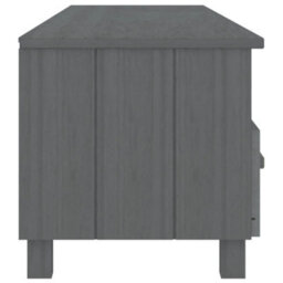 Berkfield Tv Cabinet Dark Grey 158X40X40 Cm Solid Wood Pine - thumbnail 4