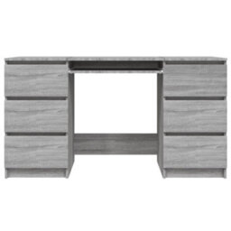 Vidaxl Writing Desk Grey Sonoma 140X50X77 Cm Engineered Wood - thumbnail 3