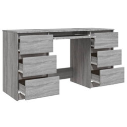Vidaxl Writing Desk Grey Sonoma 140X50X77 Cm Engineered Wood - thumbnail 5