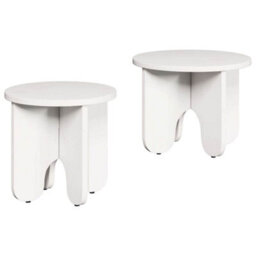 Berkfield Coffee Table 2 Pcs White Solid Pine Wood - thumbnail 2