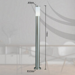 Luminosa Lighting Luminosa Boston Led Outdoor Bollard Stainless Steel Ip44 1X E27 3000K - thumbnail 4