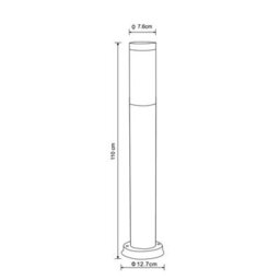 Luminosa Lighting Luminosa Boston Led Outdoor Bollard Stainless Steel Ip44 1X E27 3000K - thumbnail 3