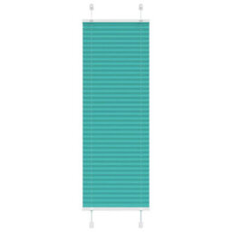 Berkfield Pleated Blind Petrol Green 45X150 Cm Fabric Width 44.4 Cm Polyester