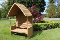 Garden Market Place Garden Arbour With Integral Garden Bench (Natural) - thumbnail 6