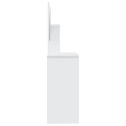 Walplus Dressing Table With Mirror High Gloss White 86.5X35X136 Cm - thumbnail 8