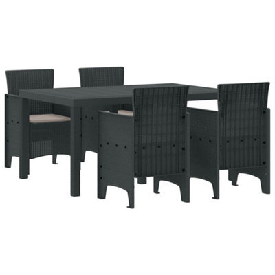 Berkfield Modern Garden Dining Set 5 Pcs Anthracite - image 1