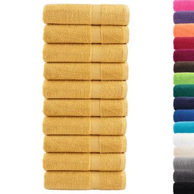 Berkfield Durable Premium Shower Towels Solund 10Pcs Gold 70X140Cm 600Gsm