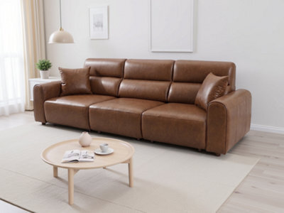 Conway Brown Electric 3 Seater Sofa Bed