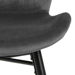 Wyld Haus Acorn Set Of 2 Dark Grey Velvet-Effect Dining Chairs - thumbnail 7