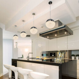 Long Life Lamps Company Led Ceiling Chrome Glass Globe Pendant Light Cct Natural Cool Warm White H3108 - thumbnail 7
