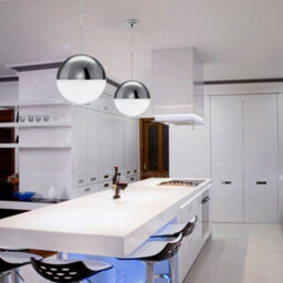 Long Life Lamps Company Led Ceiling Chrome Glass Globe Pendant Light Cct Natural Cool Warm White H3108 - thumbnail 9