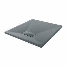 Sundaze 800 X 700mm Smc Anthracite Rectangle Slate Effect Bathroom Shower Tray - thumbnail 2