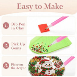 CLEFFNS Diy Christmas Pearl Diamond Art Hanging Ornament Kit, Snowman Acrylic Special Shaped Gemstone Suncatcher Pendant For Adults - thumbnail 9