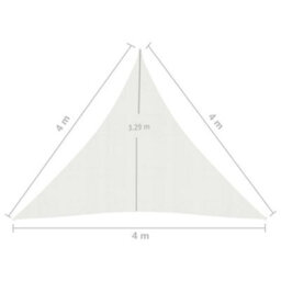 Berkfield Sunshade Sail 160 G/m2 White 4X4X4 M Hdpe - thumbnail 6