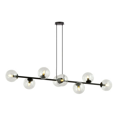 Emibig Lighting Emibig Rossi Pendant Lamp  8 X E14 Black With Transparent Shade - image 1