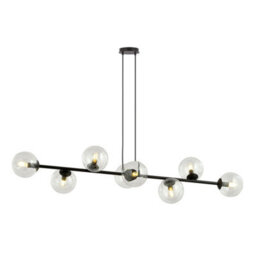 Emibig Lighting Emibig Rossi Pendant Lamp  8 X E14 Black With Transparent Shade - thumbnail 1