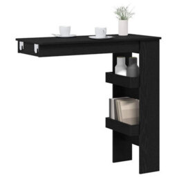 Walplus Wall Bar Table Black Oak 102 X 55 X 103.5 Cm Engineered Wood - thumbnail 3
