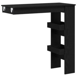 Walplus Wall Bar Table Black Oak 102 X 55 X 103.5 Cm Engineered Wood - thumbnail 2