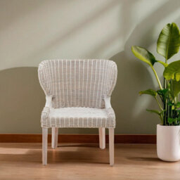 Orsina Manado Natural Wicker Wingback Accent Chair - thumbnail 2