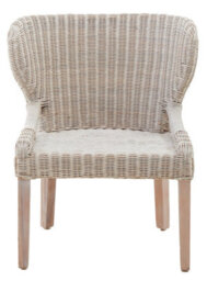 Orsina Manado Natural Wicker Wingback Accent Chair - thumbnail 3