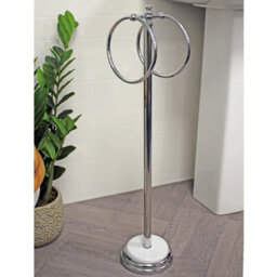 Showerdrape Opera 2 Piece Bathroom Accessory Set Toilet Roll Holder & Towel Ring - thumbnail 3