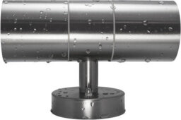 Outdoor Wall Light Silver Stainless Steel Ip65 Up & Down Gu10 - thumbnail 5