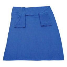 Loops Cozy Blue Polyester Fleece Blanket With Oversized Sleeves For Ultimate Comfort - thumbnail 2