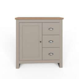 3 Drawers Storage Grey Multi Unit Sideboard Living Hallway Cabinet - thumbnail 1